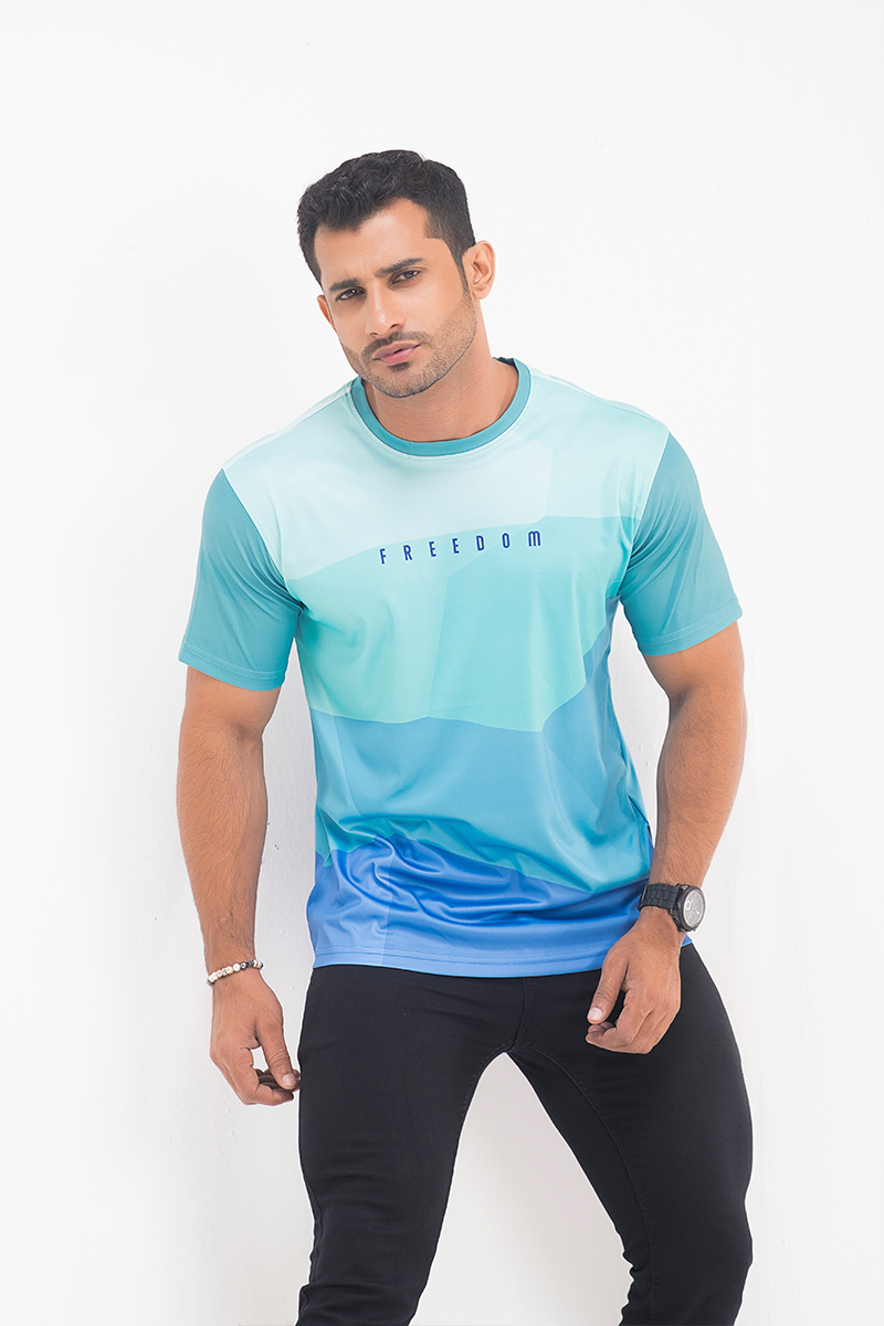 Mens Active Wear T-shirt - FREEDOM