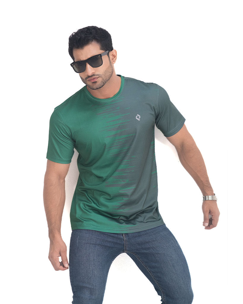 Mens Active Wear T-shirt - Zigzag