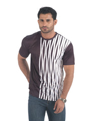 Mens Active Wear T-shirt - Zebra Stripe