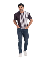 Mens Active Wear T-shirt - Zebra Stripe